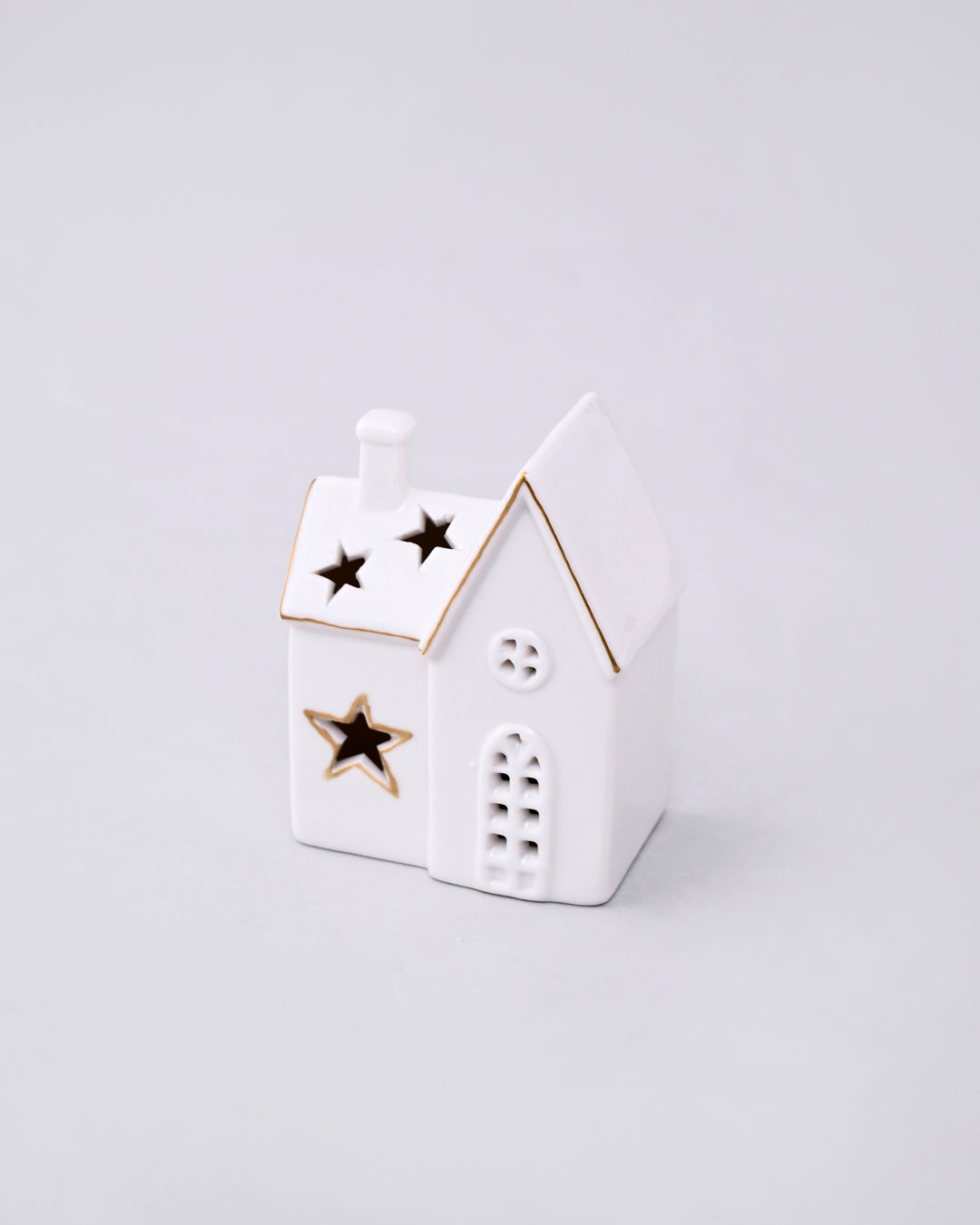 Starry White House Tealight Holder 