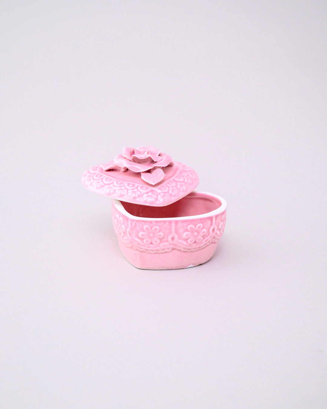 Blush Pink Heart Trinket Box 