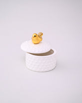 Golden Bird Ceramic Trinket Keeper 