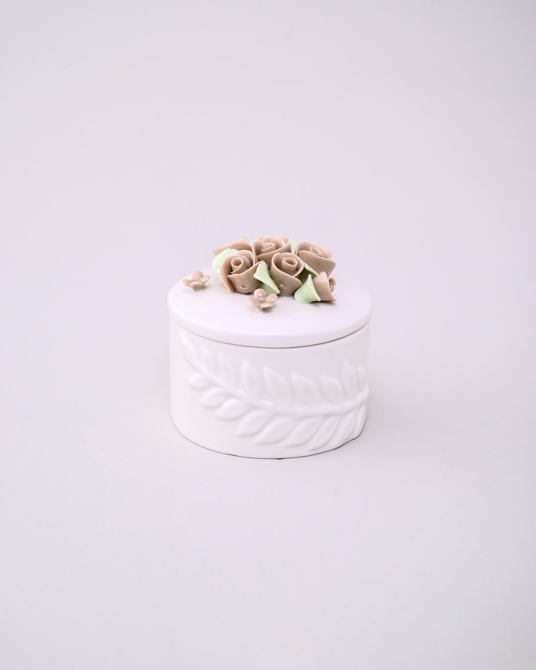 Floral Harmony Trinket Keeper - Brown 