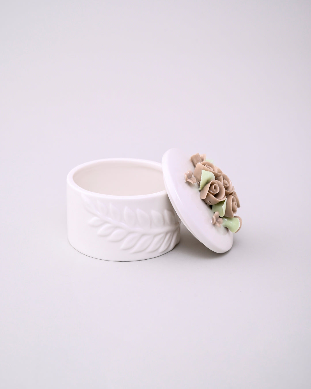 Floral Harmony Trinket Keeper - Brown 