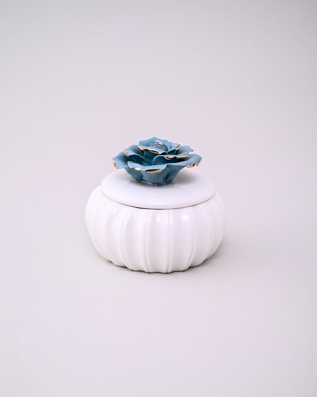 Ivory Blossom Trinket Keeper - Blue 