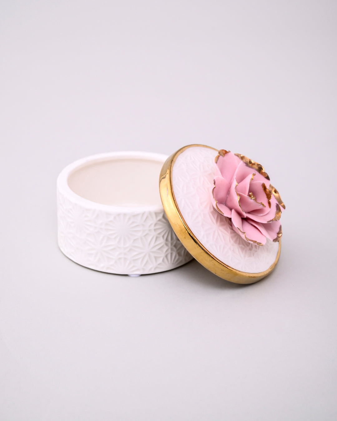 Roselle Charm Round Shape Trinket Keeper 