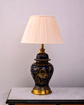Golden Imperial Dragon- Midnight Blue Table Lamp 