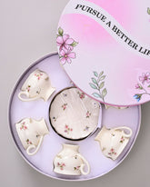 Whispering Meadow Tea Cup With Saucer - Set Of 6 