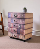 Vintage Library-Inspired 5-Drawer Storage Cabinet 