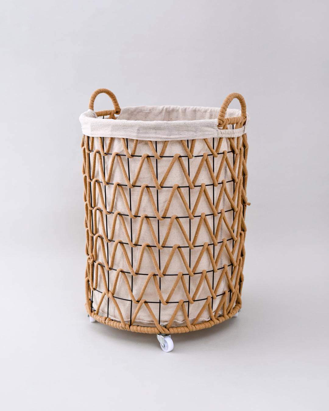 Round Rope Weave Laundry Basket - Set Of 2 