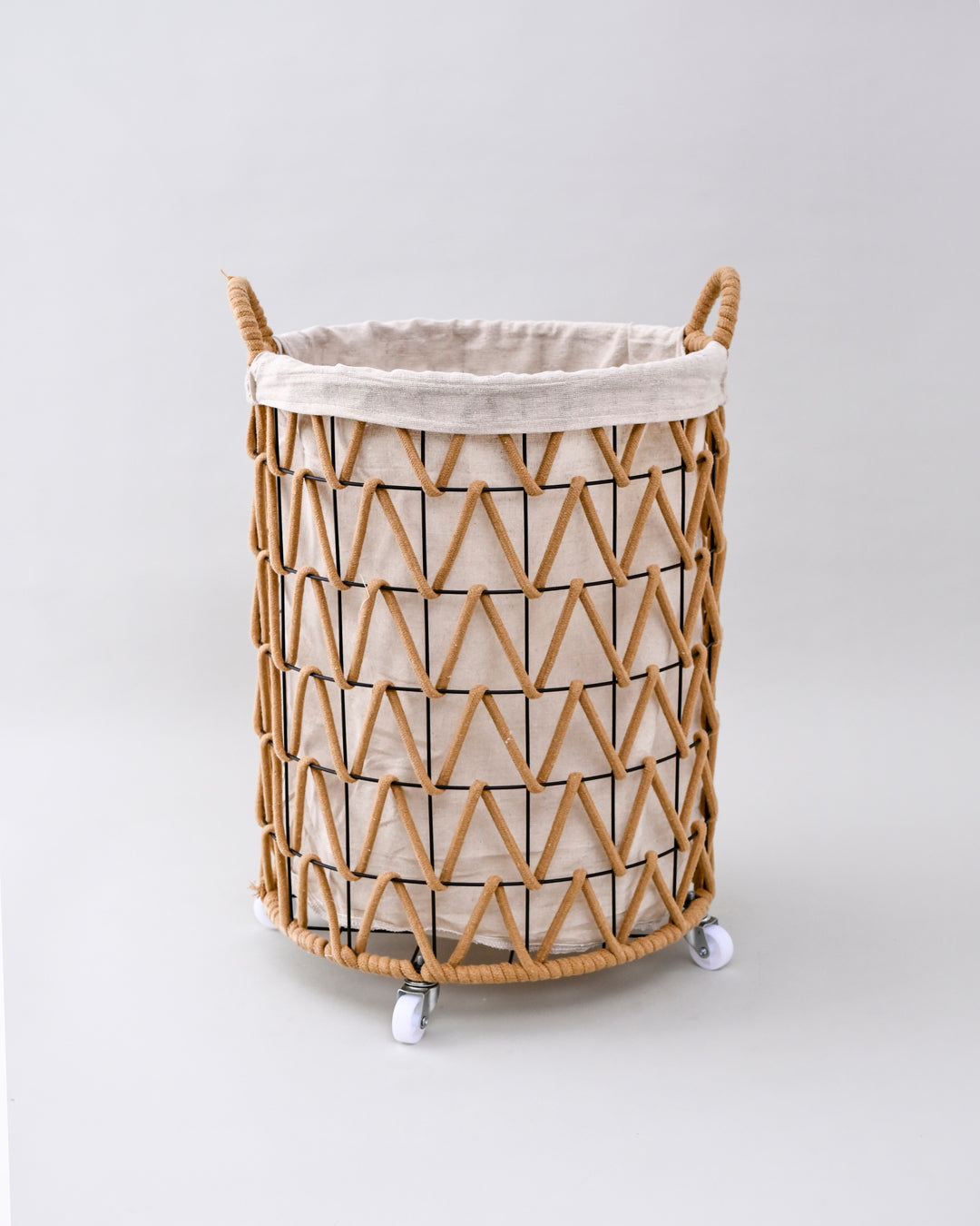 Round Rope Weave Laundry Basket - Set Of 2 