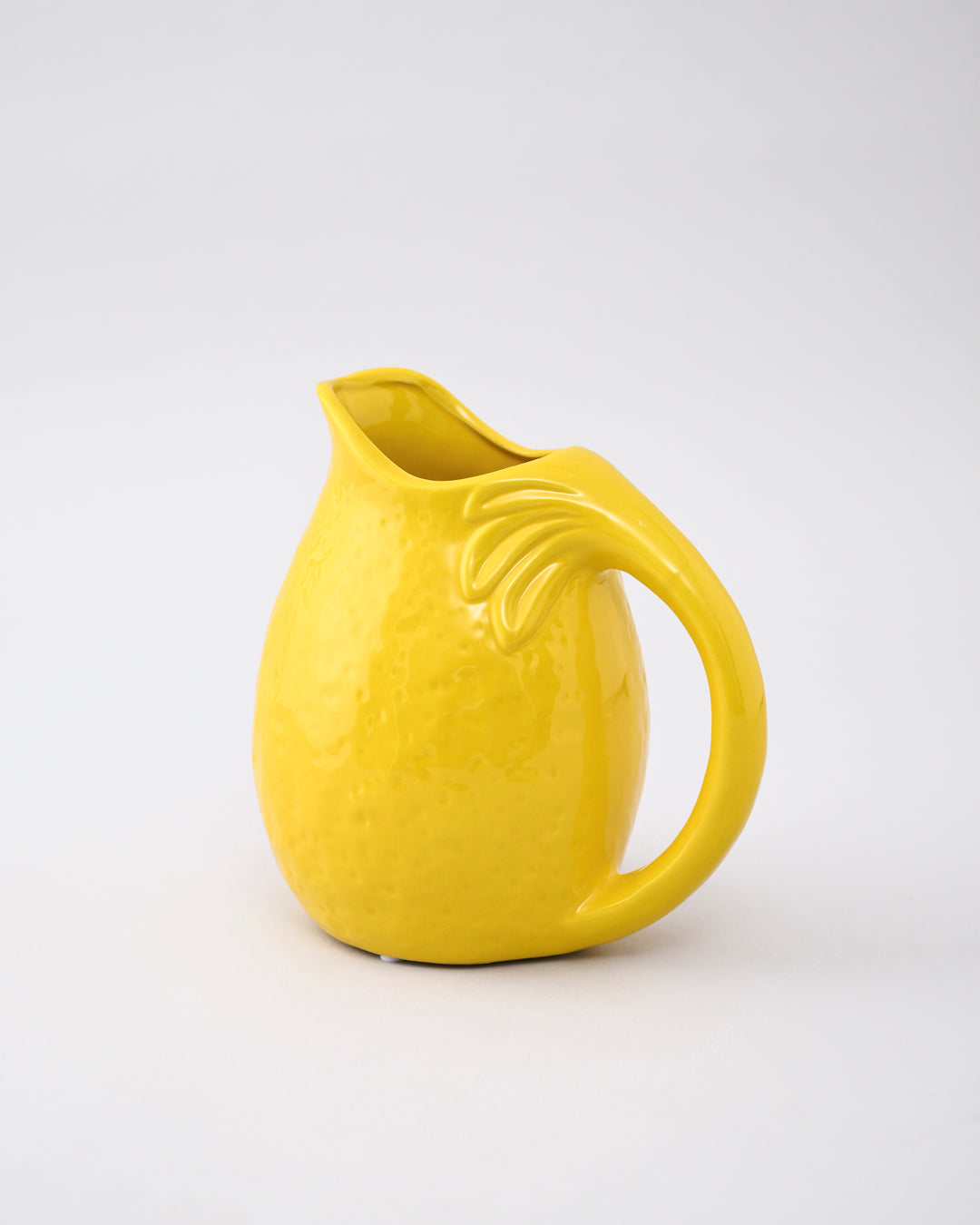 Lemon Glow Ceramic Pitcher Vase - Large 
