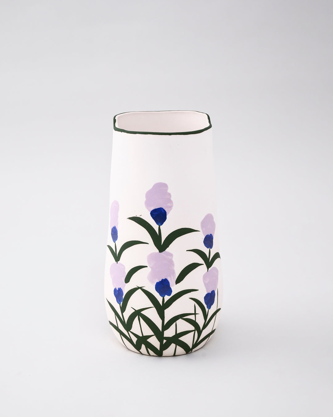 Lavender Bloom Hand-Painted Flower Vase 