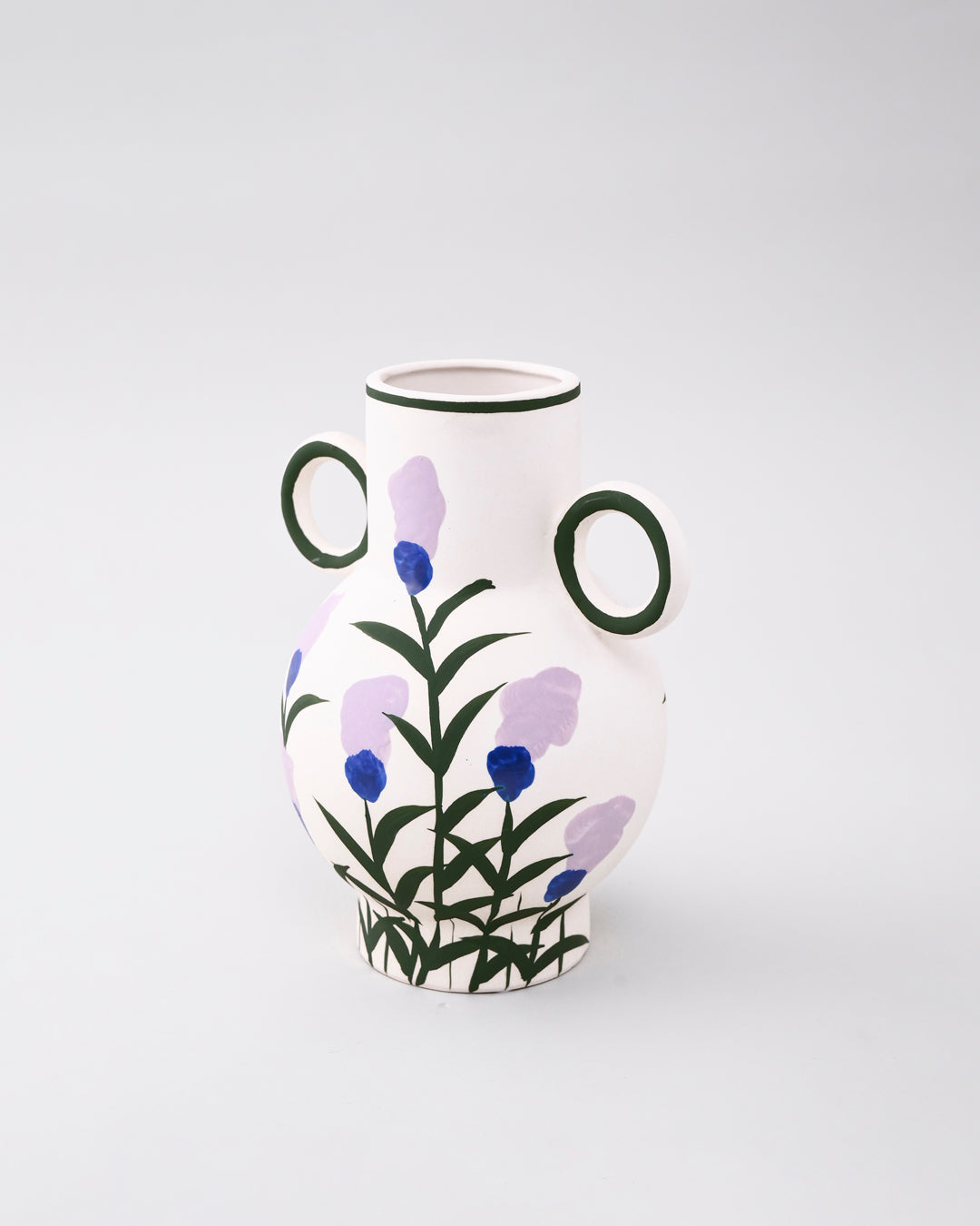 Lavender Bloom Hand Painted Flower Vase 