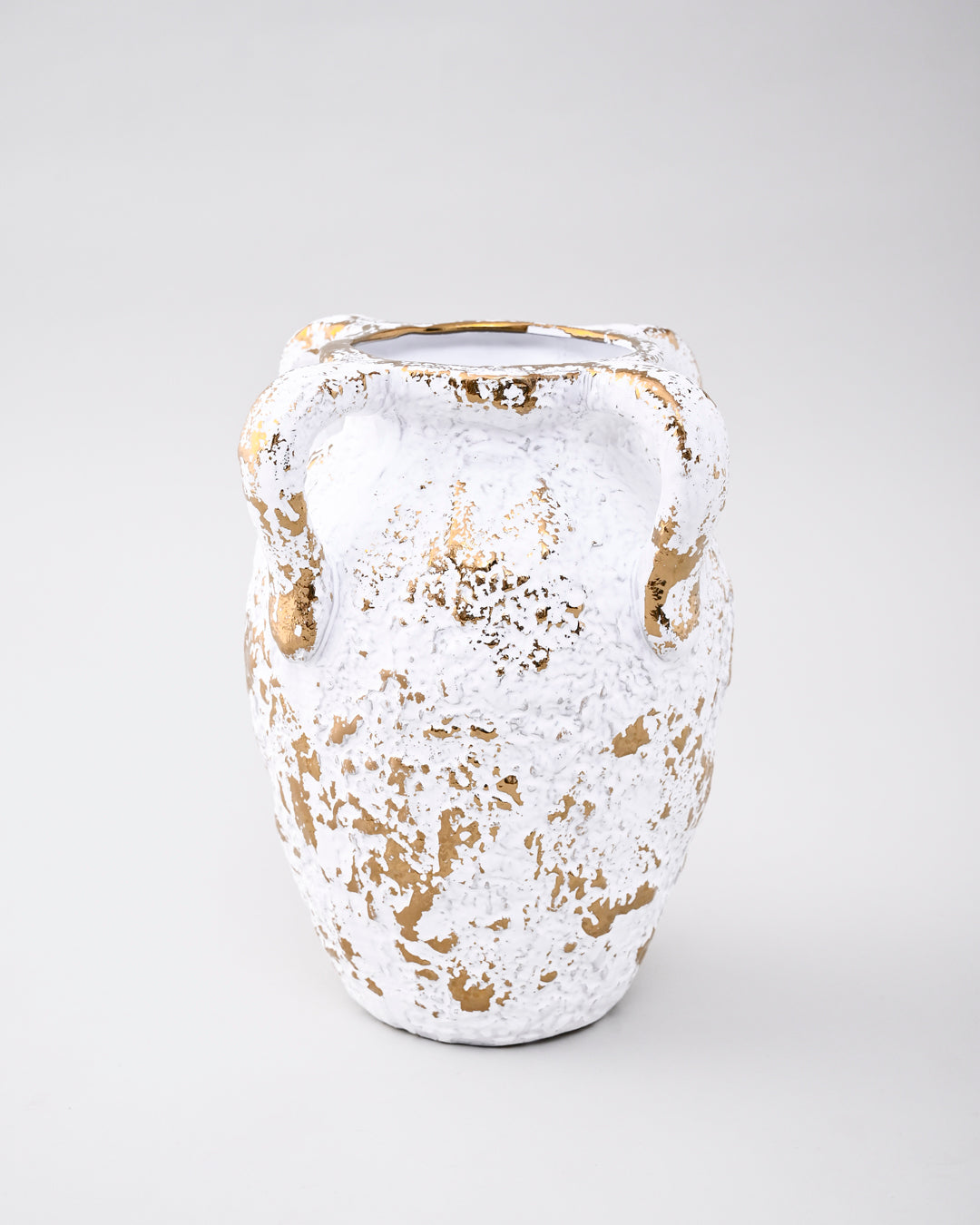 Antique Gold Rustic Amphora Vase 