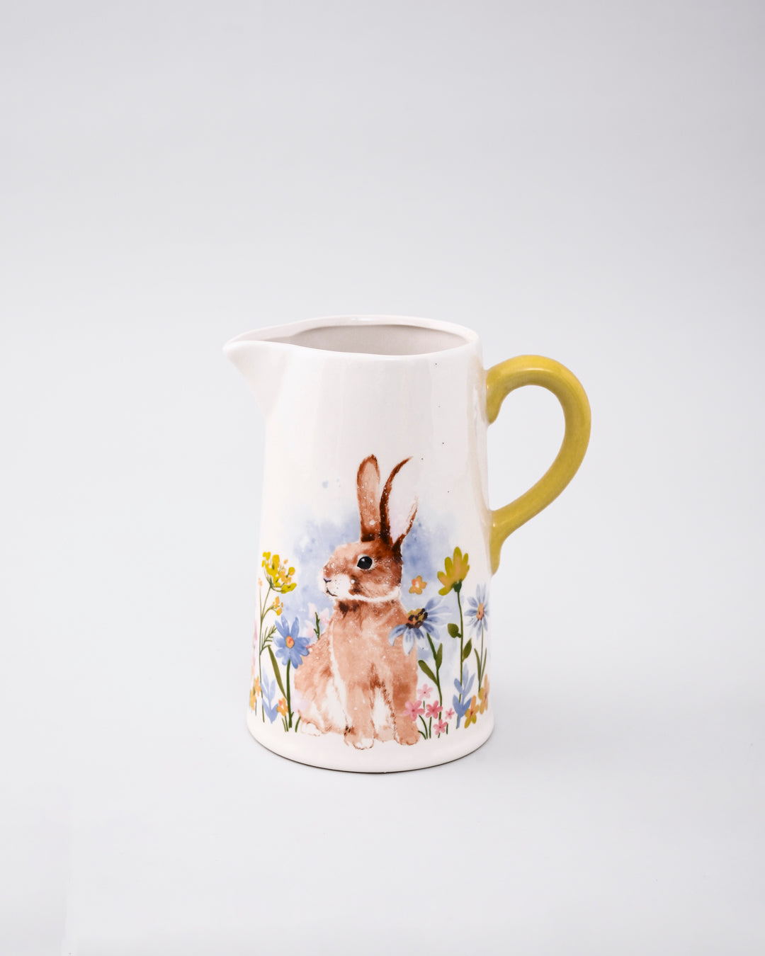 Spring Bunny Floral Ceramic Jug 