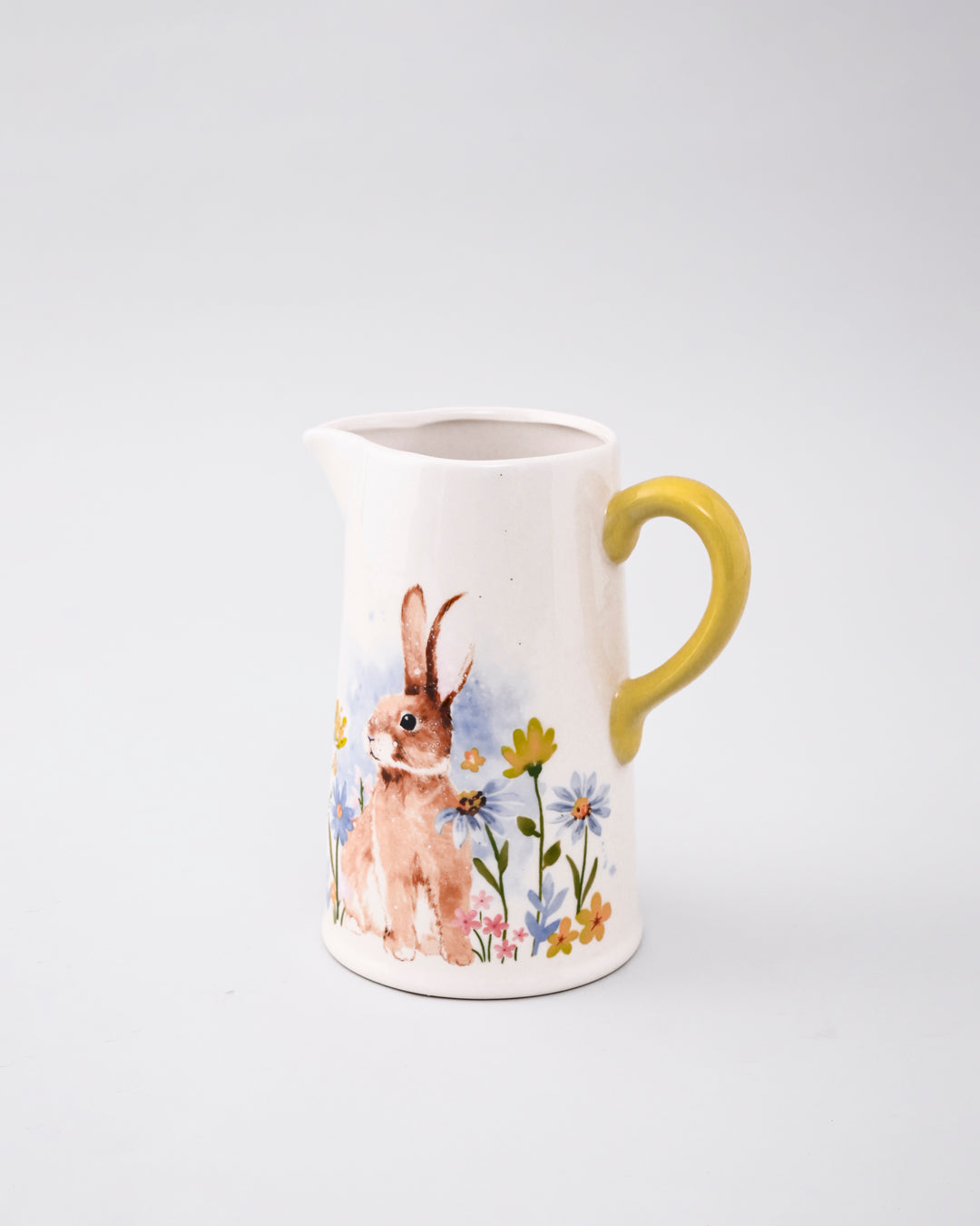 Spring Bunny Floral Ceramic Jug 