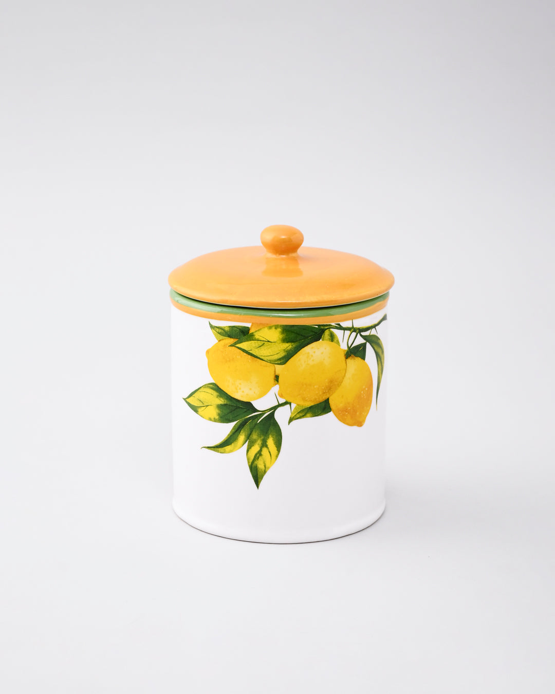Lemon Orchard Ceramic Jar With Lid 