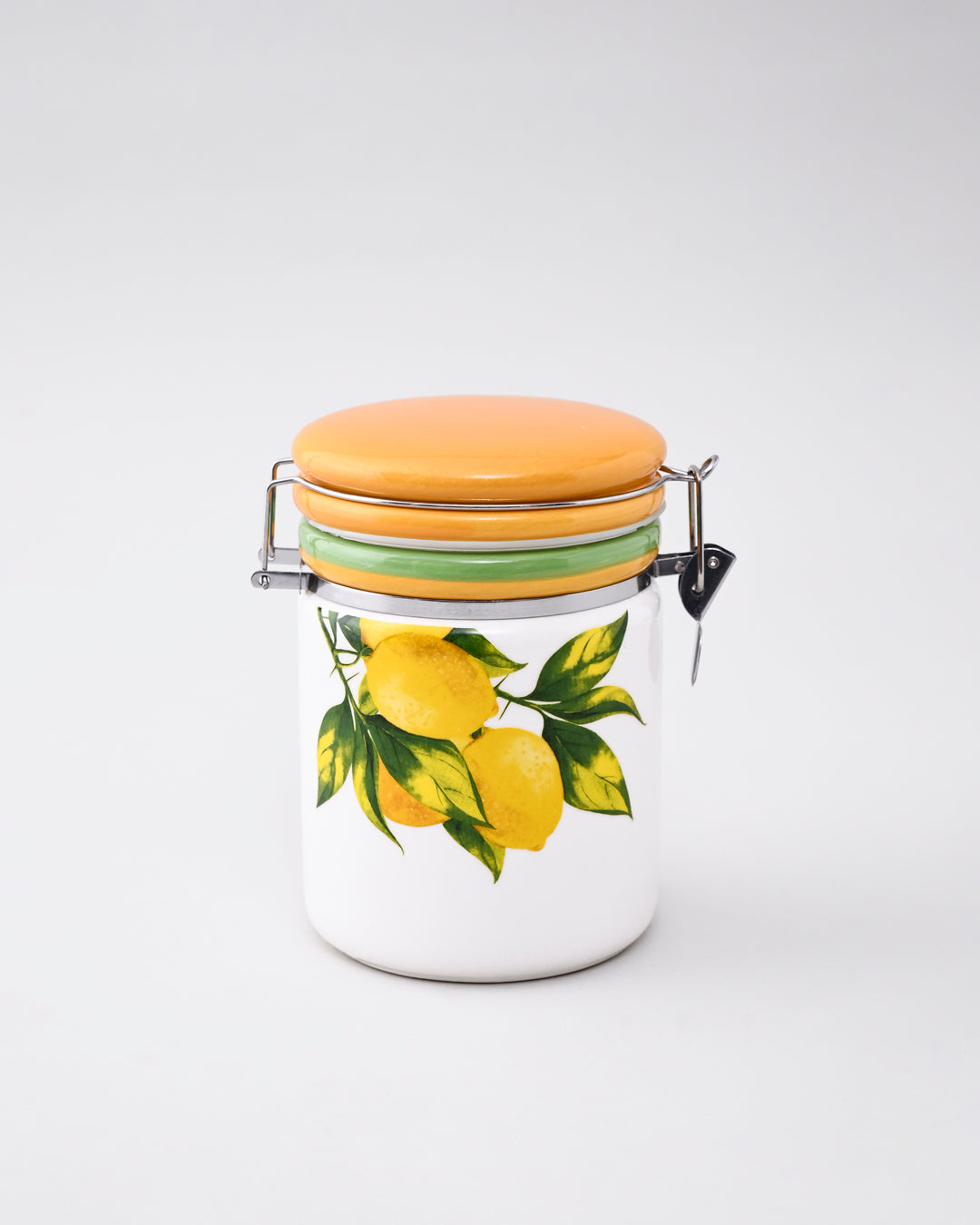 Lemon Orchard Ceramic Jar With Lid - Large 