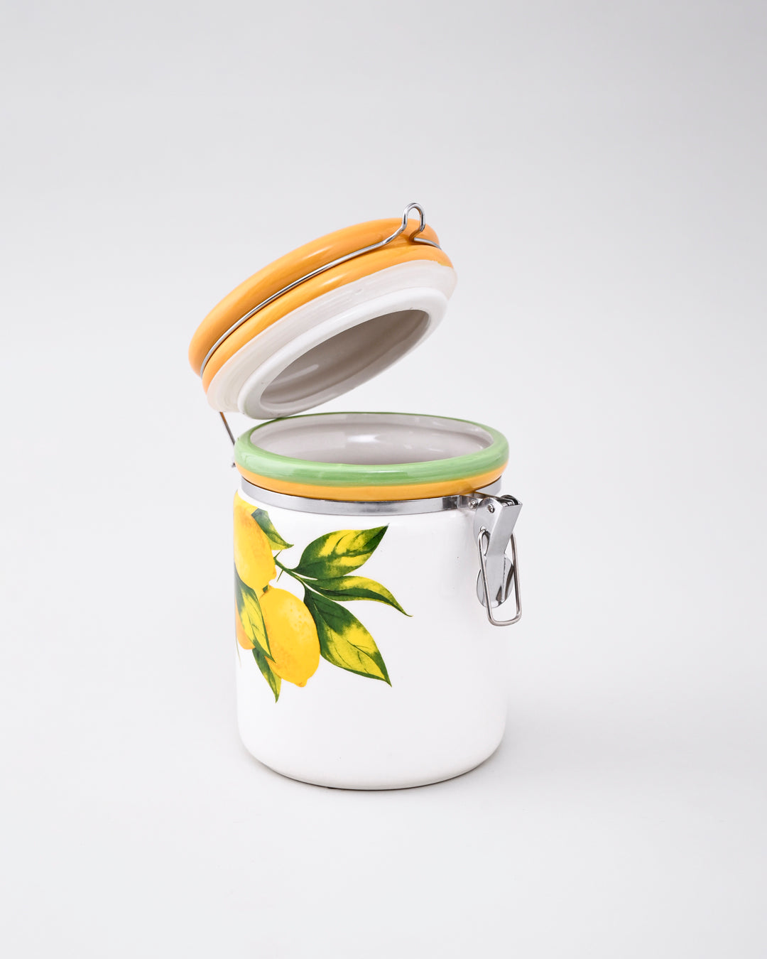 Lemon Orchard Ceramic Jar With Lid - Large 