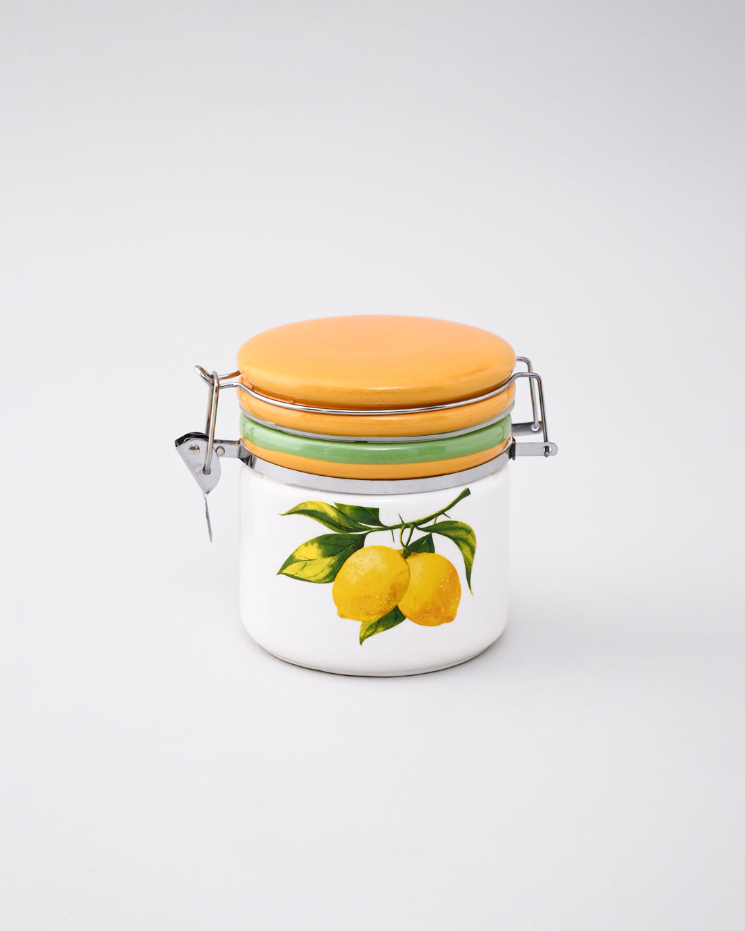 Lemon Orchard Ceramic Jar With Lid - Small 