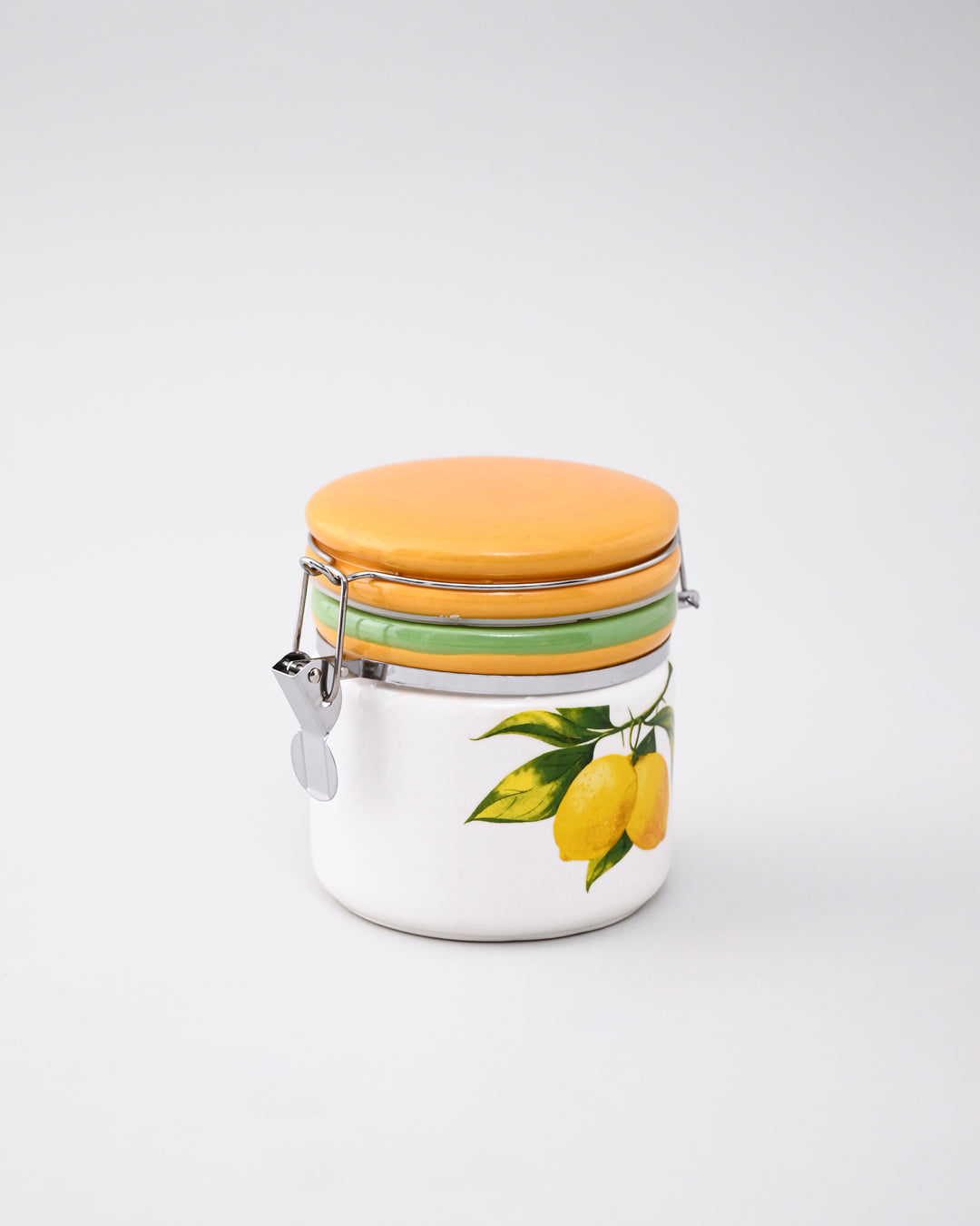 Lemon Orchard Ceramic Jar With Lid - Small 