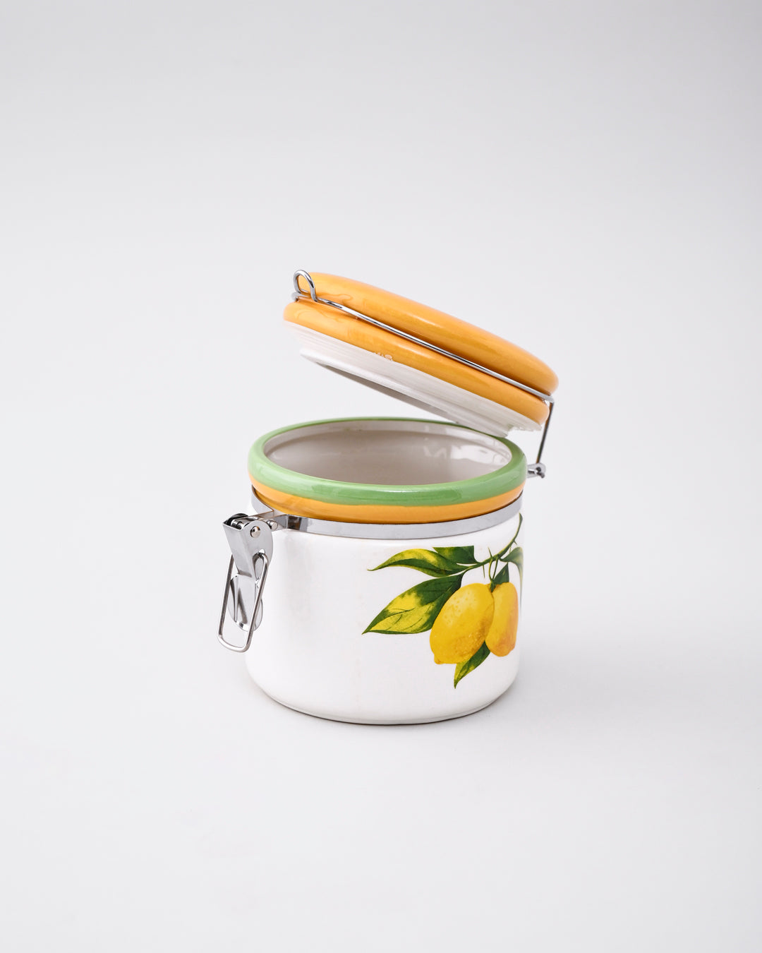 Lemon Orchard Ceramic Jar With Lid - Small 