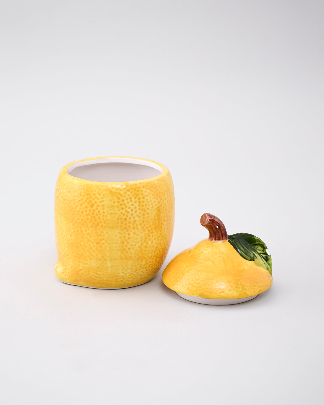Lemon Citrus Ceramic Jar With LId 