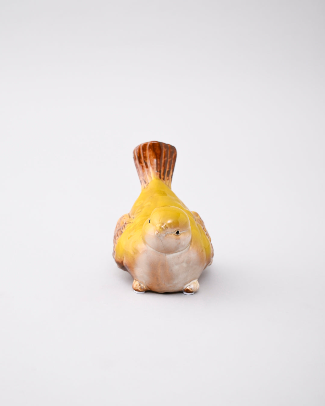 Blossom Finch Decorative Bird Figurine - Yellow 