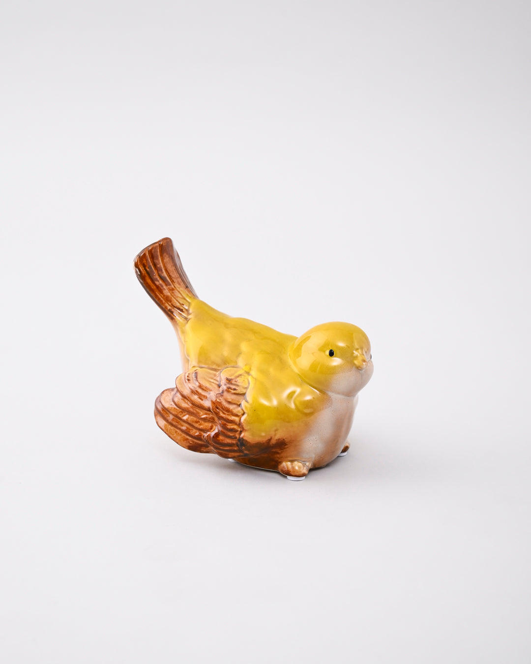 Blossom Finch Decorative Bird Figurine - Yellow 