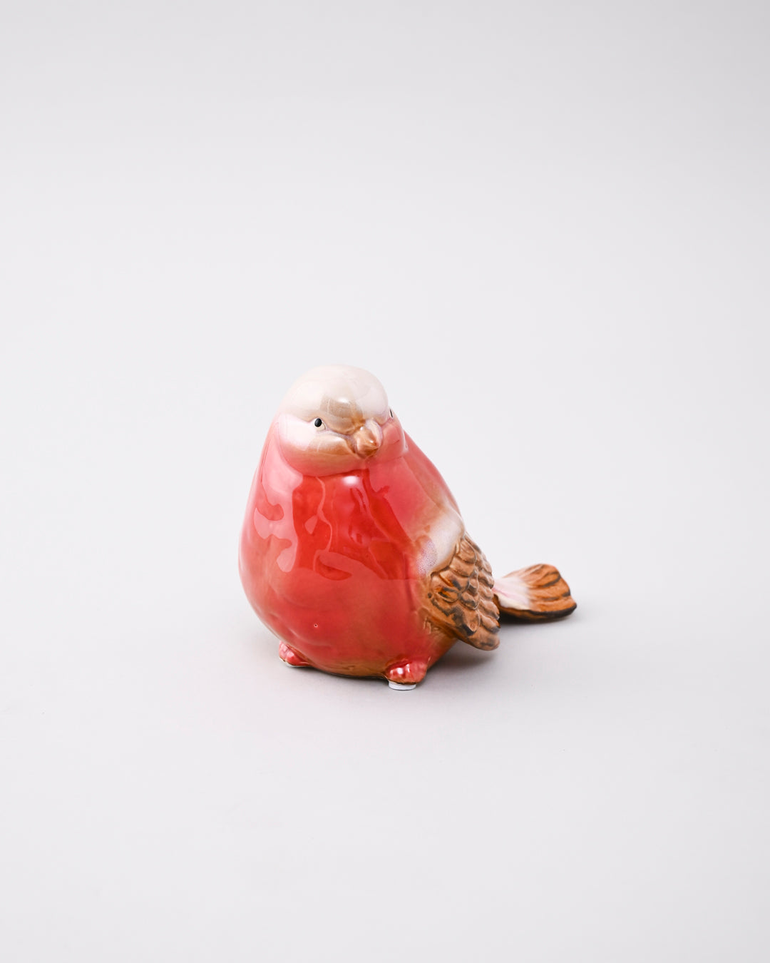 Blossom Finch Decorative Bird Figurine - Red 
