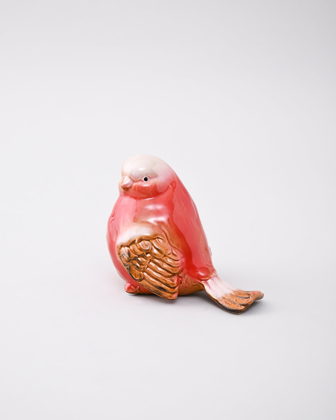 Blossom Finch Decorative Bird Figurine - Red 