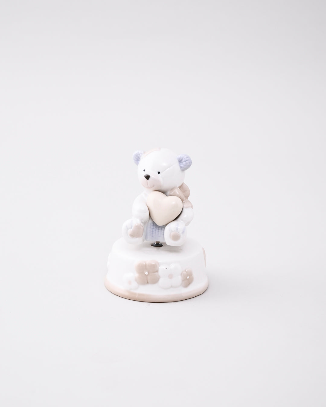 Heart Hug Teddy Music Box - Blue 