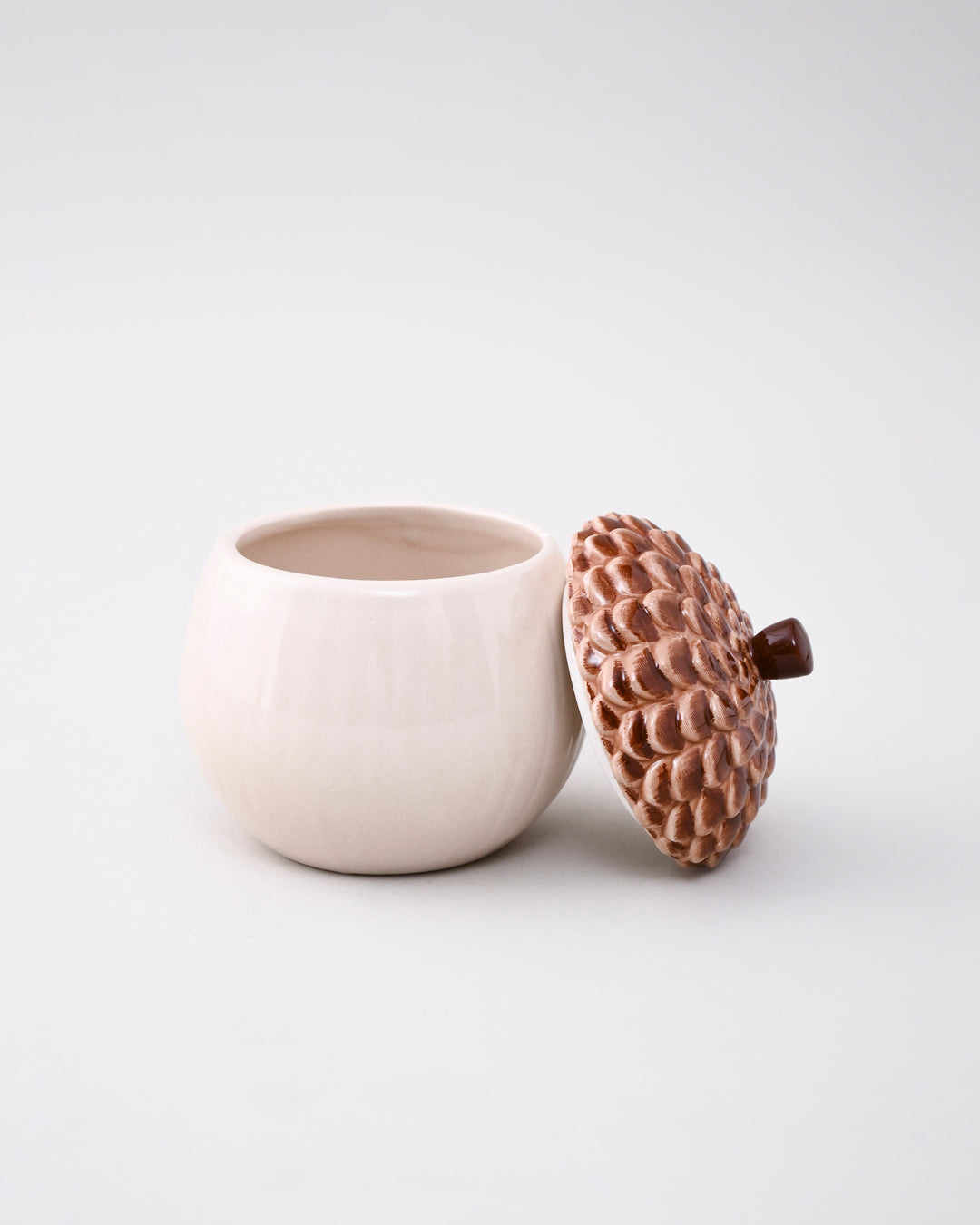 Acorn Delight Ceramic Storage Jar 
