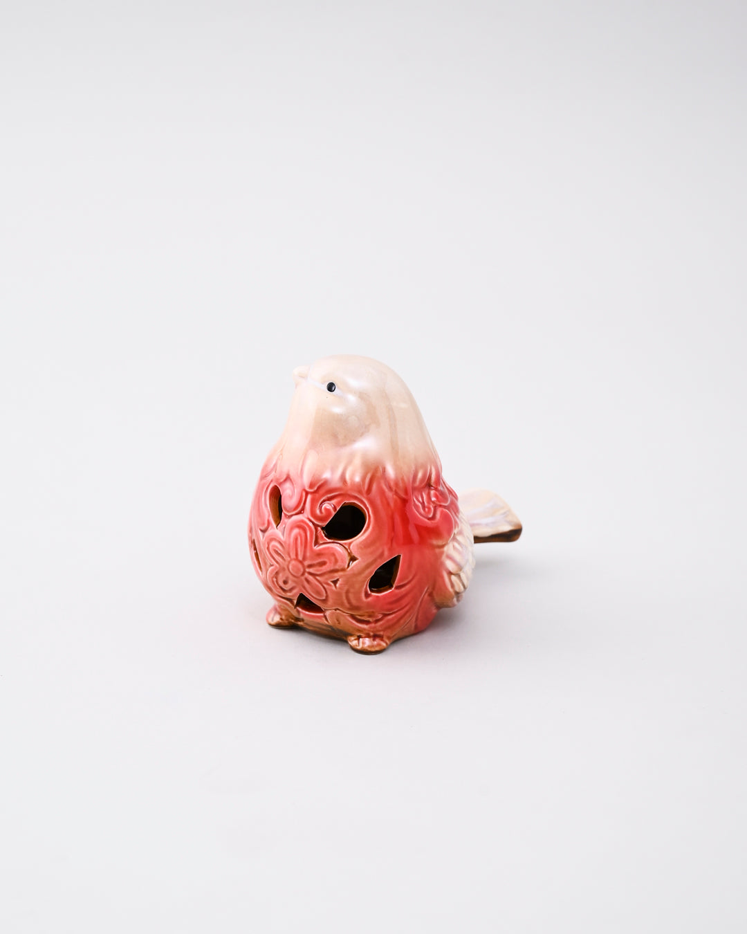 Crimson Songbird Decorative Figurine - Red 