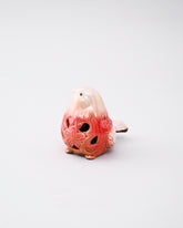Crimson Songbird Decorative Figurine - Red 