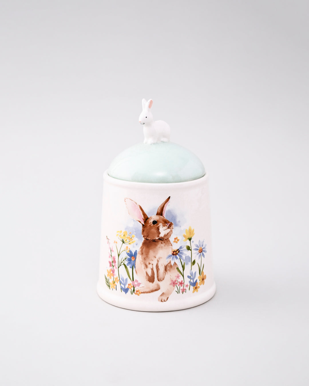 Spring Bunny Floral Storage Jar 