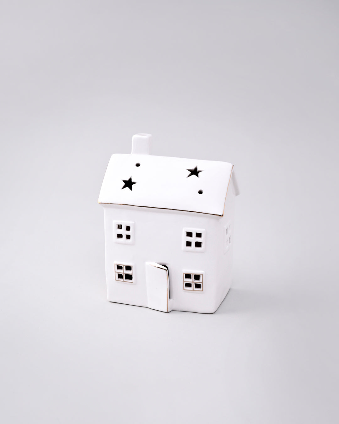 White Serenity Cottage Tealight Holder & Sculpture 