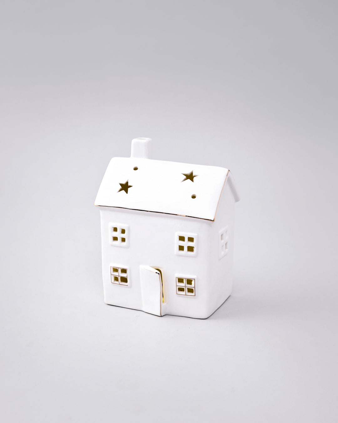 White Serenity Cottage Tealight Holder & Sculpture 