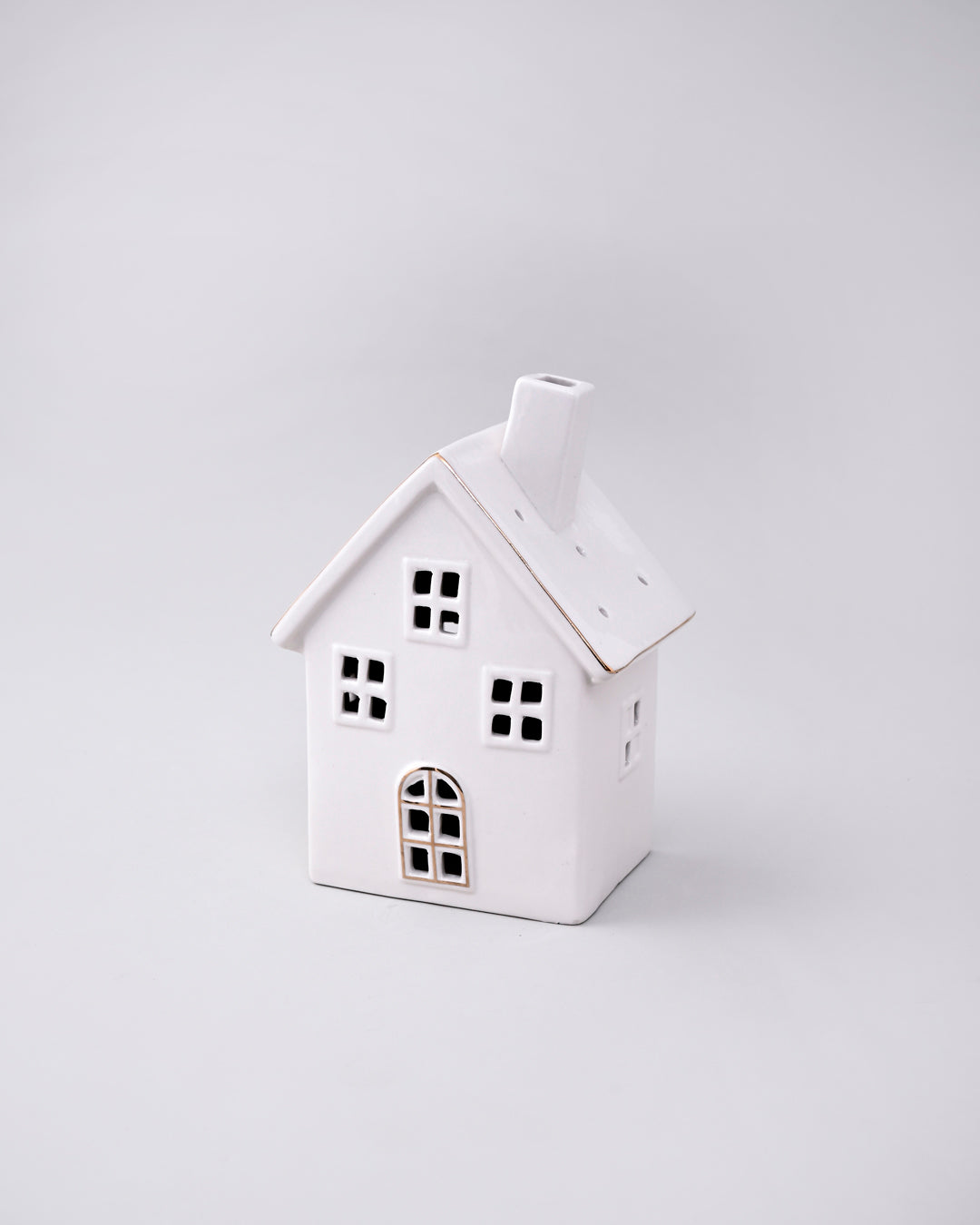 White Serenity Cottage Tealight Holder & Sculpture 