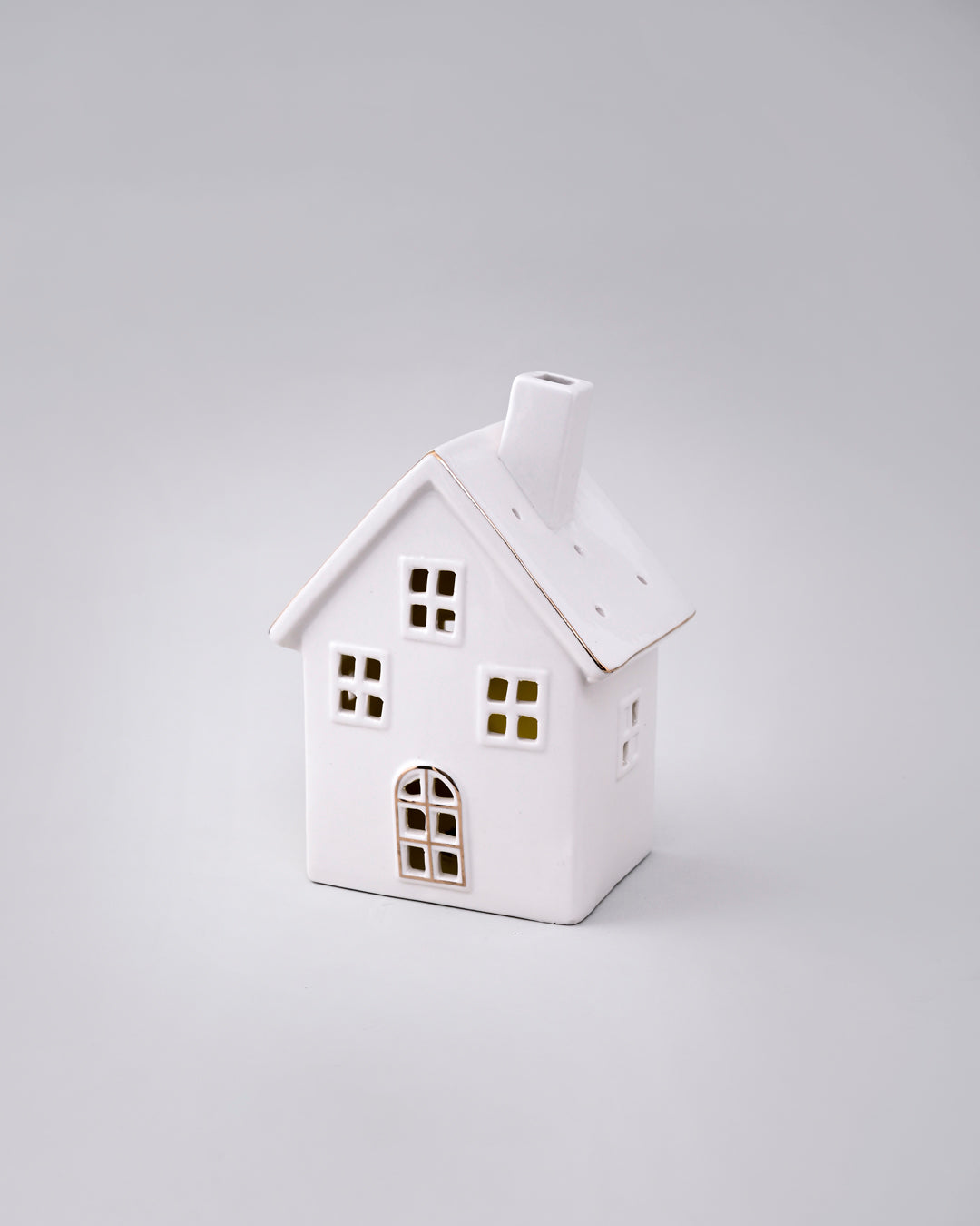 White Serenity Cottage Tealight Holder & Sculpture 