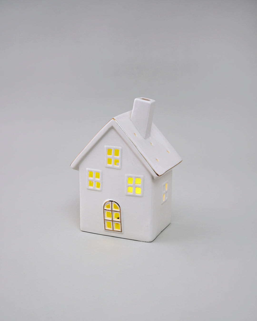 White Serenity Cottage Tealight Holder & Sculpture 