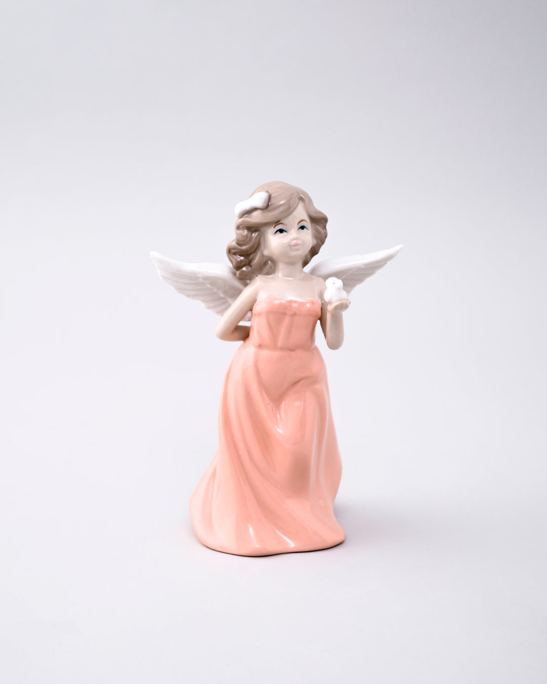 Peach Serenity Angel - Fine Porcelain Figurine 