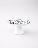 Blue Blossom Pedestal Desert Bowl 