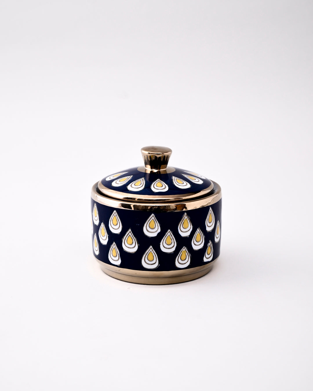 Royal Raindrop Storage Jar With Lid - Medium 