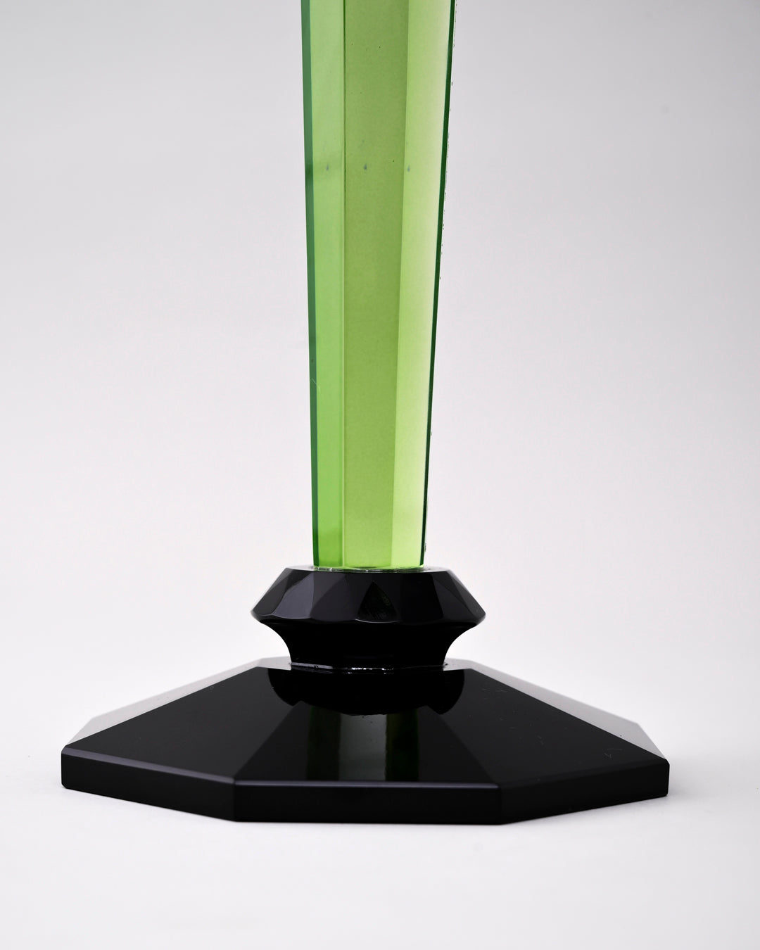 5-Arm Emerald Crystal Candle Stand 
