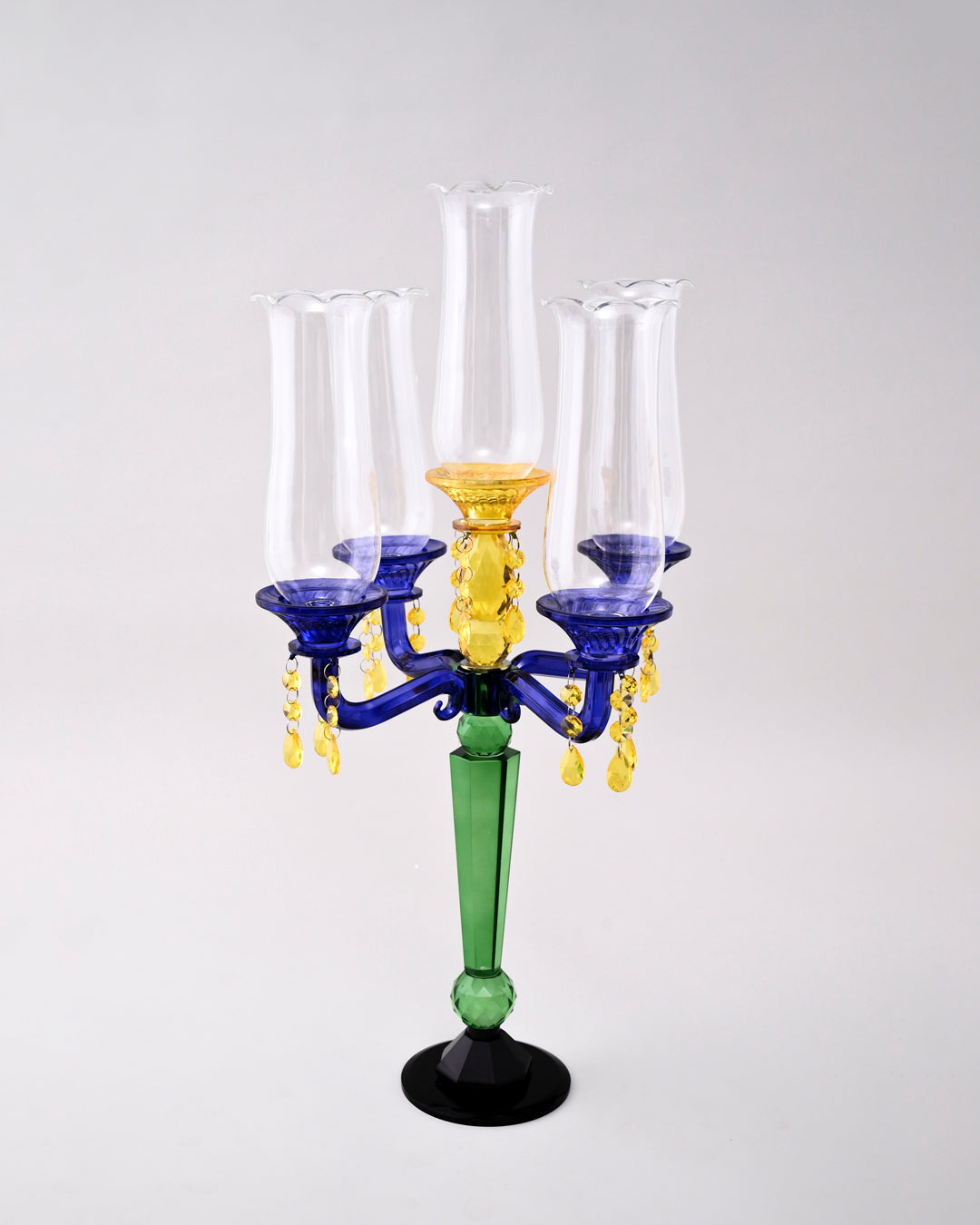 Regal Prism 5-Arms Glass Candelabra 