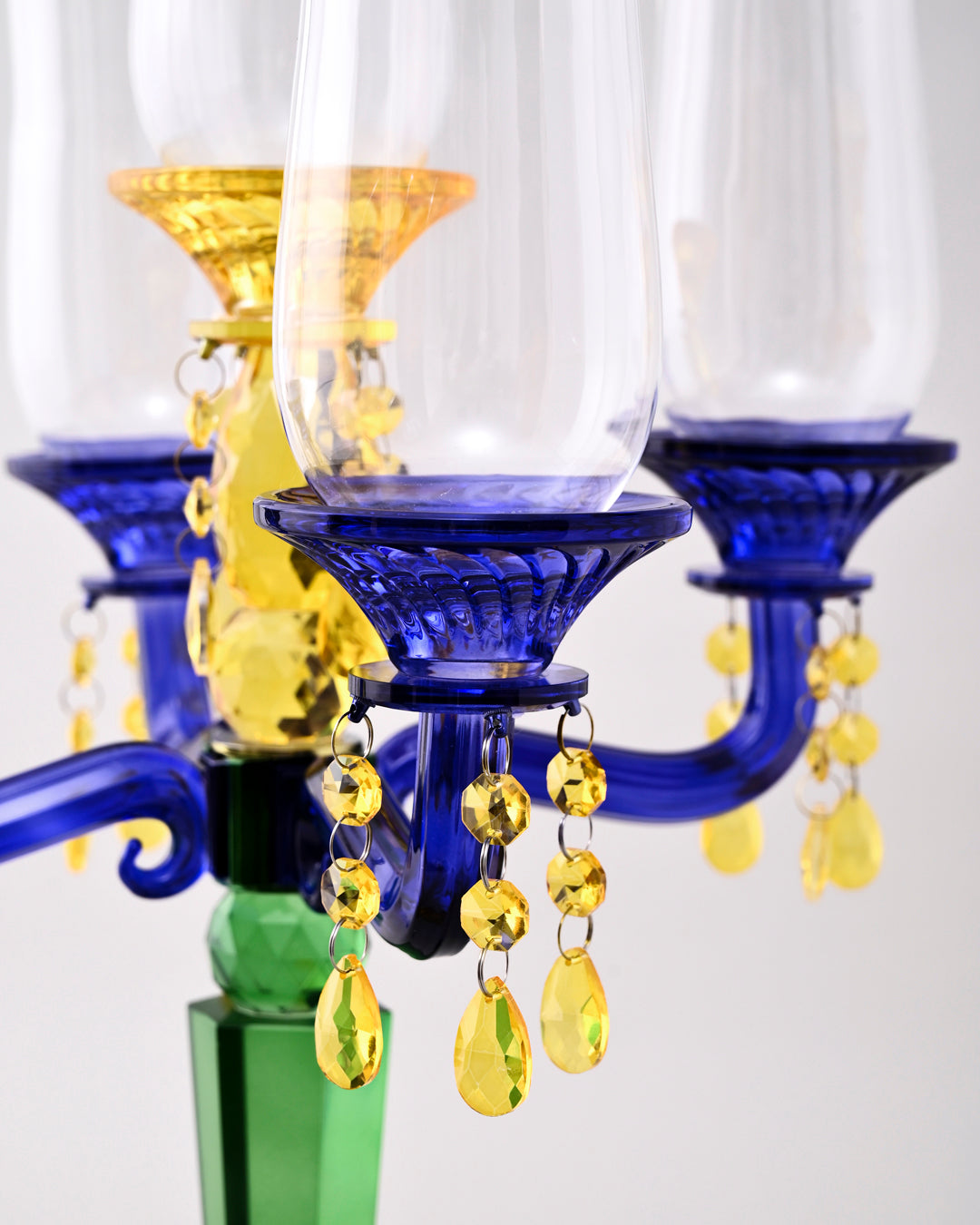 Regal Prism 5-Arms Glass Candelabra 