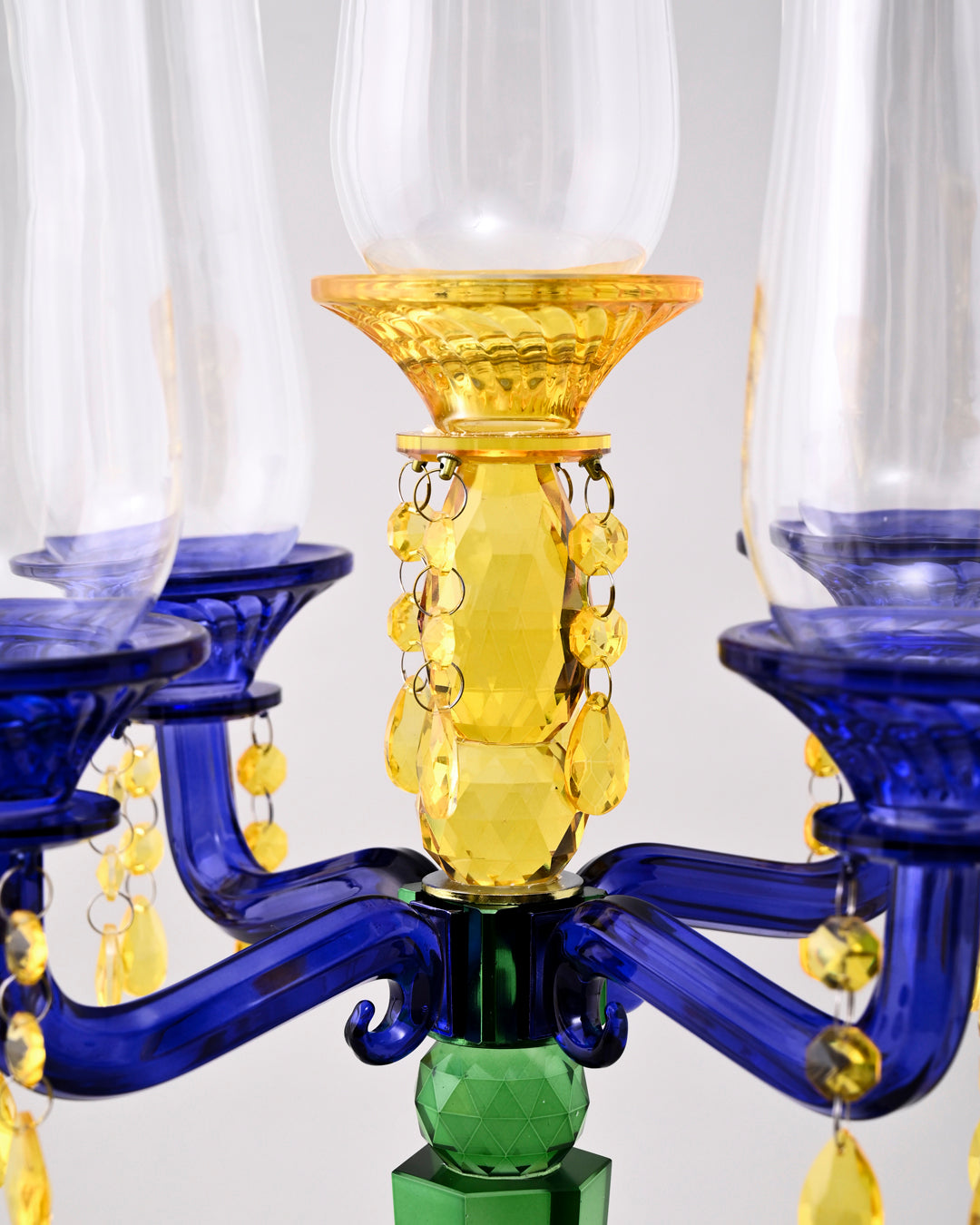 Regal Prism 5-Arms Glass Candelabra 