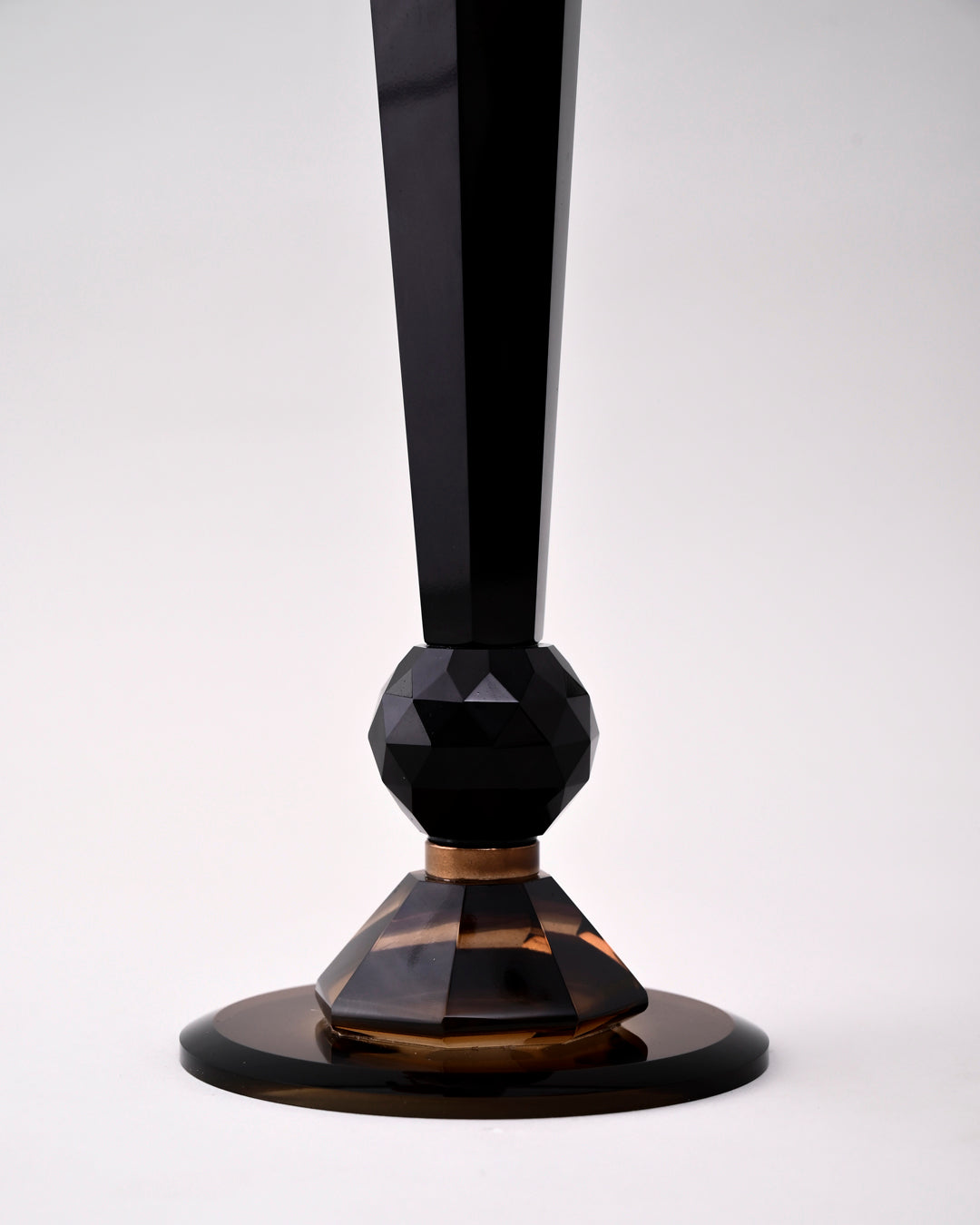 Crimson Noir 5-Arms Glass Candelabra 