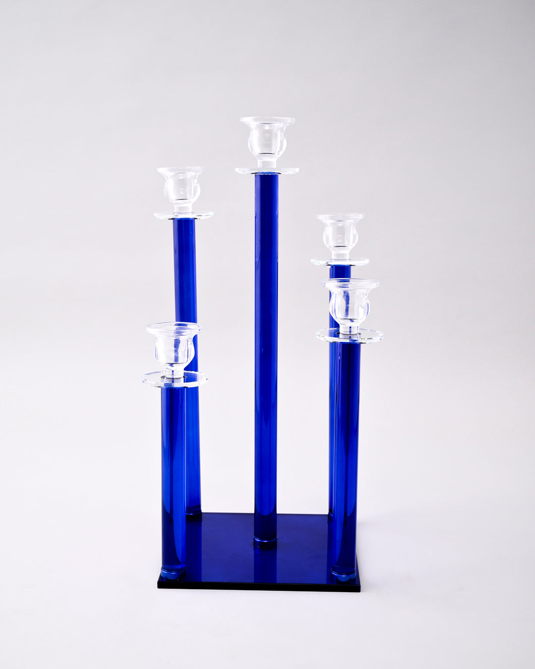 Sapphire Elegance Crystal Candle Stand 