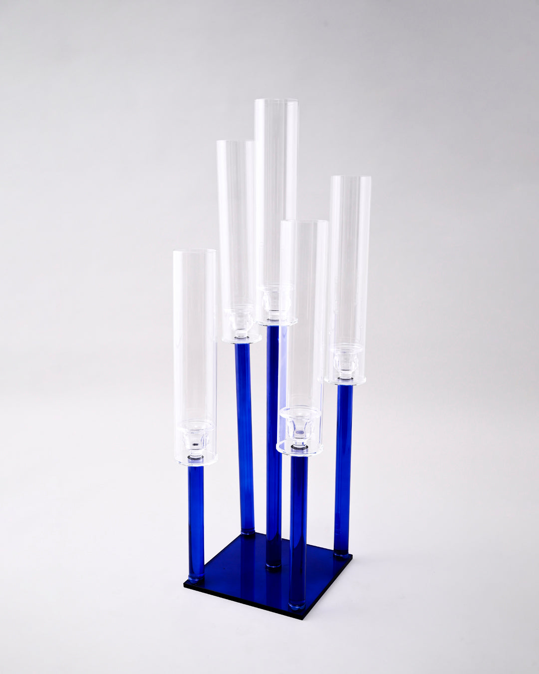 Sapphire Elegance Crystal Candle Stand 