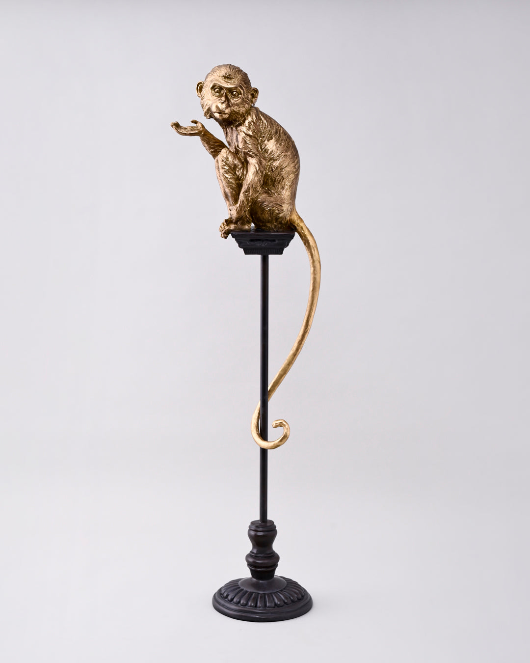 Decorative Golden Monkey Figurine on Stand 